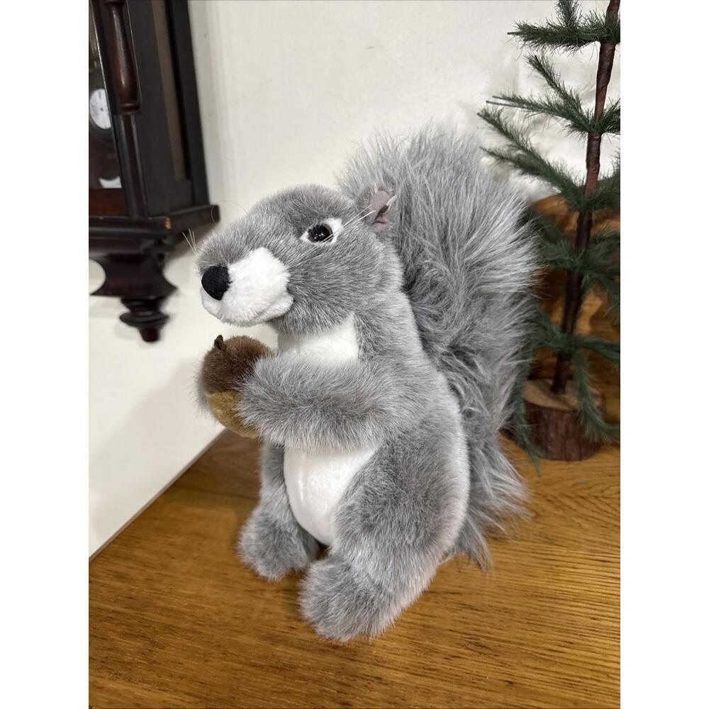 Fiesta Gray Squirrel Plush 10” Plush Stuffed Animal Realistic Chubby Soft - Picture 5 of 6